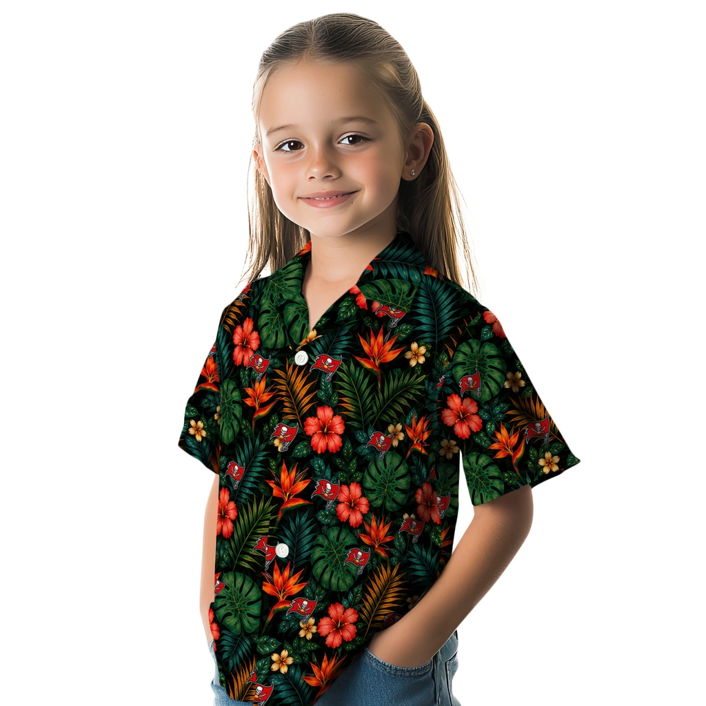 Tampa Bay Buccaneers Hawaiian Shirt - Custom Dark Green Tampa Bay Buccaneers Hawaiian Shirt - Custom Dark Green