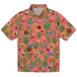 Tampa Bay Rays Hawaiian Shirt - Customized Coral Pink 1 Tampa Bay Rays Hawaiian Shirt – Customized Coral Pink