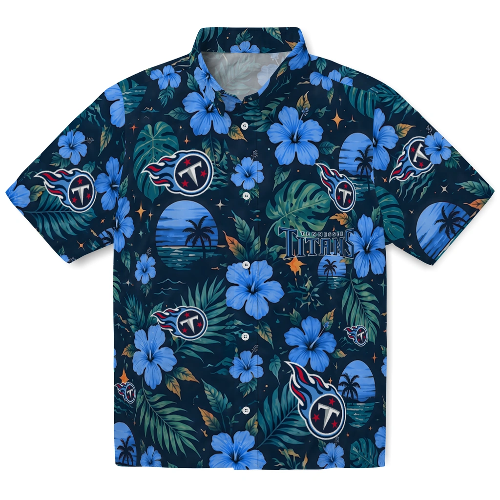 Tennessee Titans Hawaiian Shirt - Customized Navy Blue