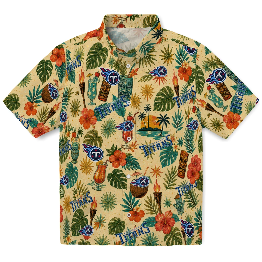 Tennessee Titans Hawaiian Shirt - Personalized Cream