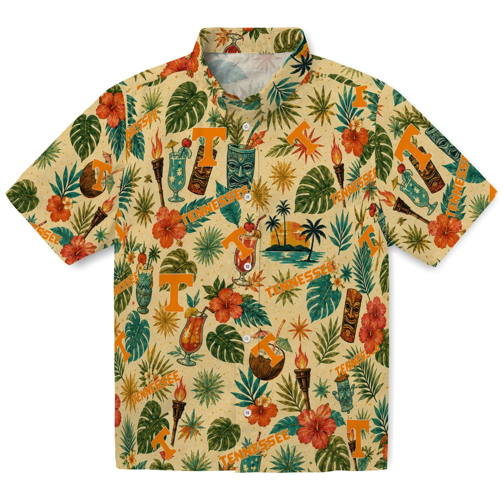 Tennessee Volunteers Hawaiian Shirt - Custom Cream
