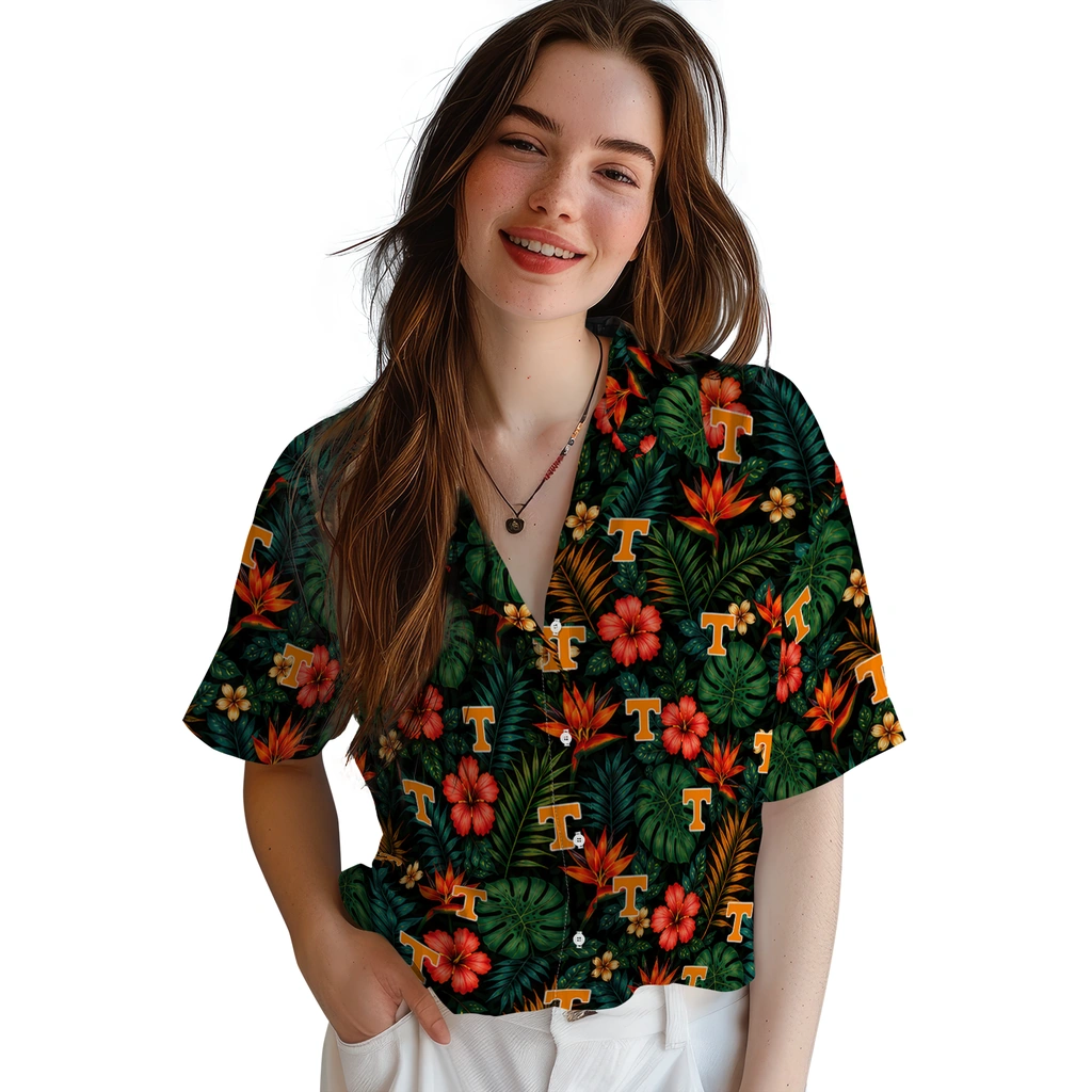 Tennessee Volunteers Hawaiian Shirt - Personalized Dark Green Tennessee Volunteers Hawaiian Shirt - Personalized Dark Green