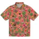 Texas A&M Aggies Hawaiian Shirt - Customized Coral Pink 1 Texas A&M Aggies Hawaiian Shirt – Customized Coral Pink