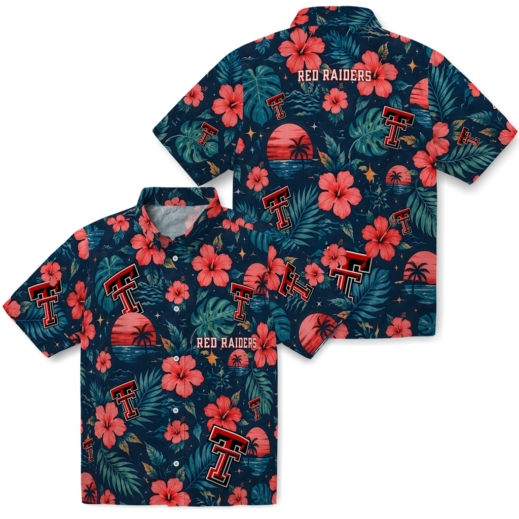 Texas Tech Red Raiders Hawaiian Shirt - Customized Red Blue Texas Tech Red Raiders Hawaiian Shirt - Customized Red Blue