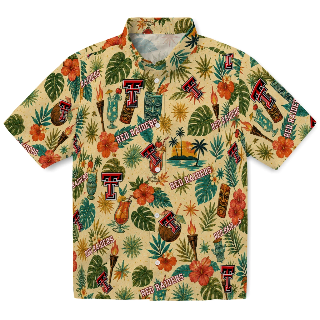Texas Tech Red Raiders Hawaiian Shirt - Personalized Cream