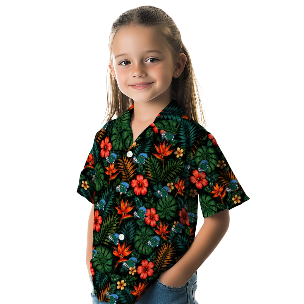 Tulane Green Wave Hawaiian Shirt - Customized Dark Green Tulane Green Wave Hawaiian Shirt - Customized Dark Green