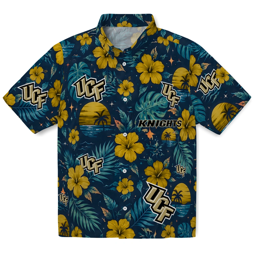 UCF Knights Hawaiian Shirt - Custom Gold Blue