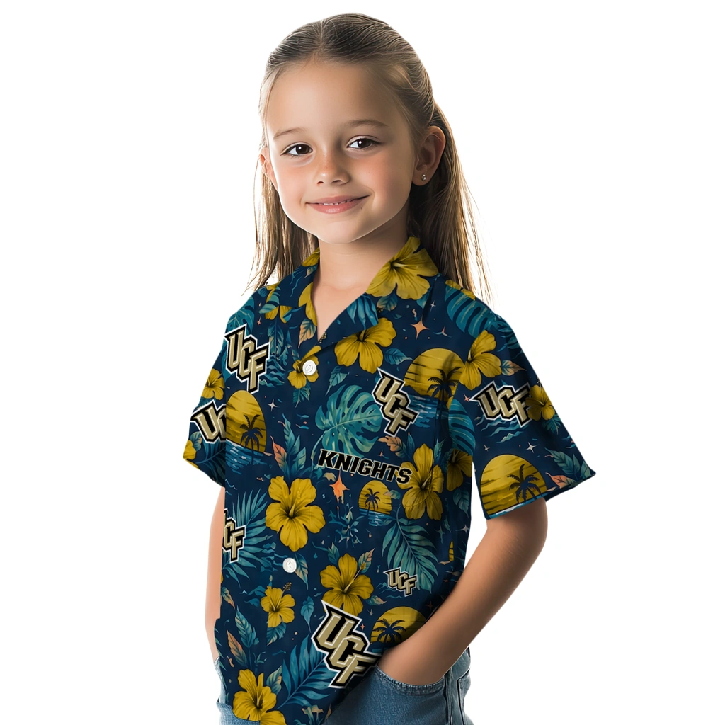 UCF Knights Hawaiian Shirt - Custom Gold Blue UCF Knights Hawaiian Shirt - Custom Gold Blue