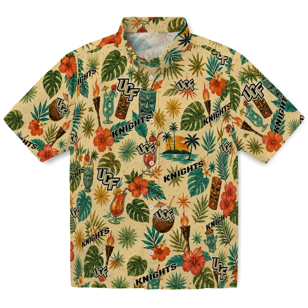 UCF Knights Hawaiian Shirt - Customized Cream