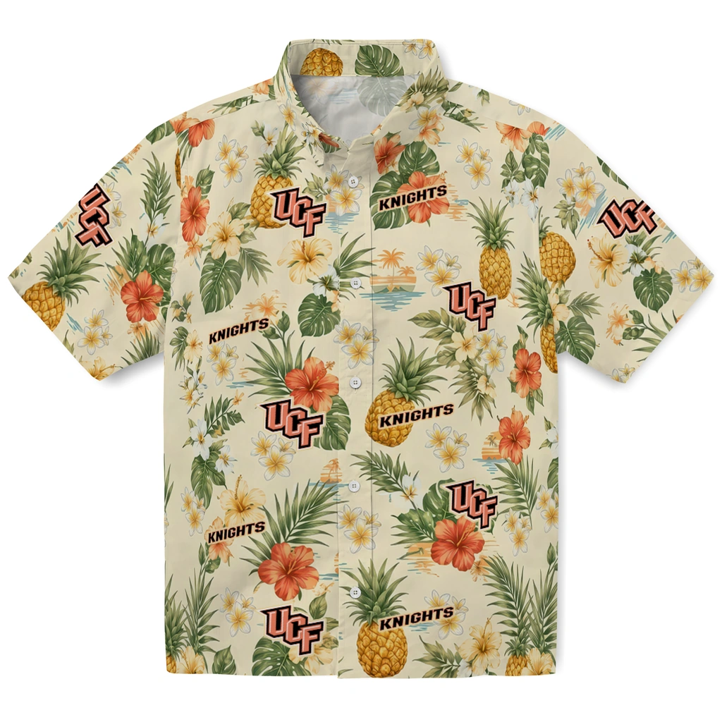 UCF Knights Hawaiian Shirt - Personalized Cream