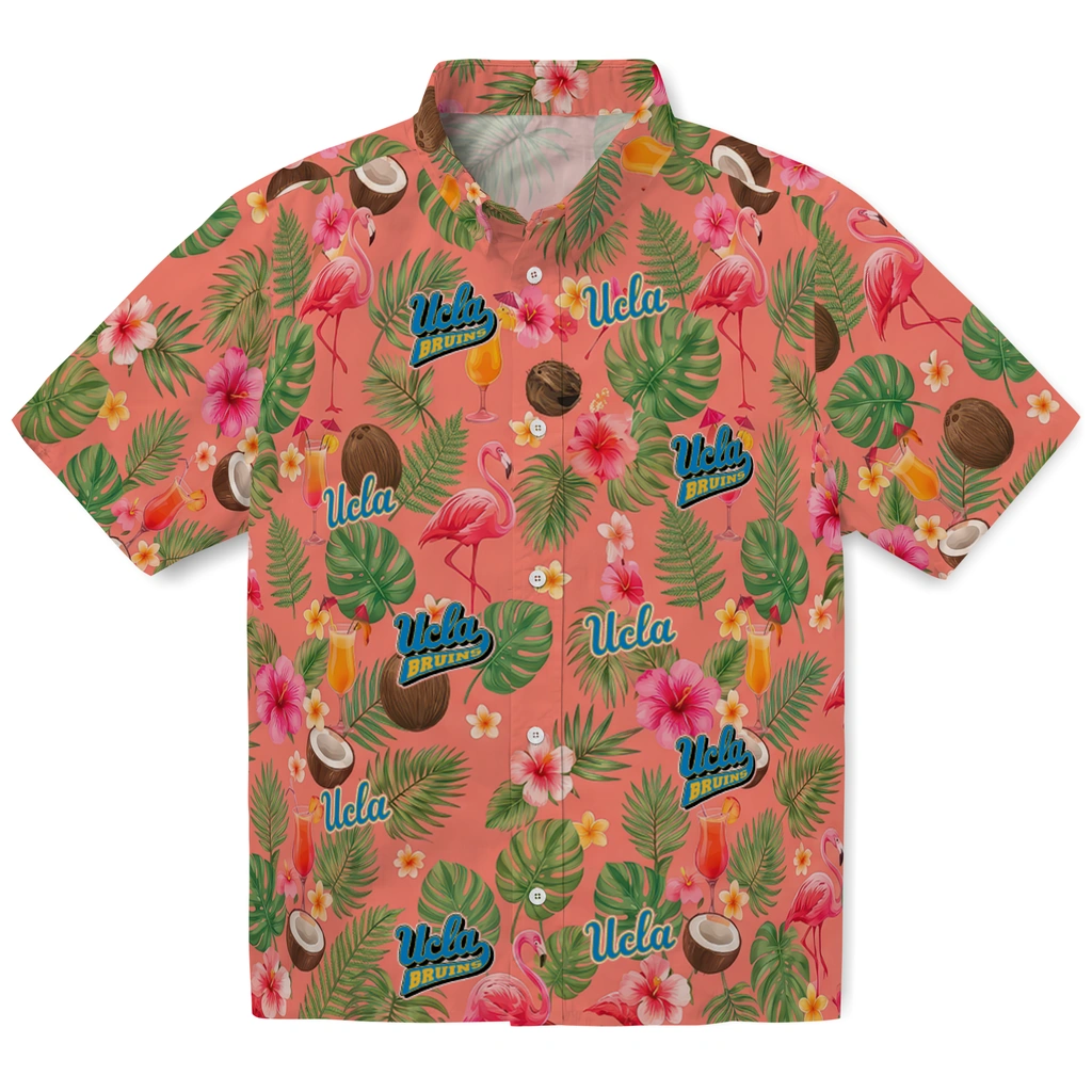 UCLA Bruins Hawaiian Shirt - Personalized Coral Pink