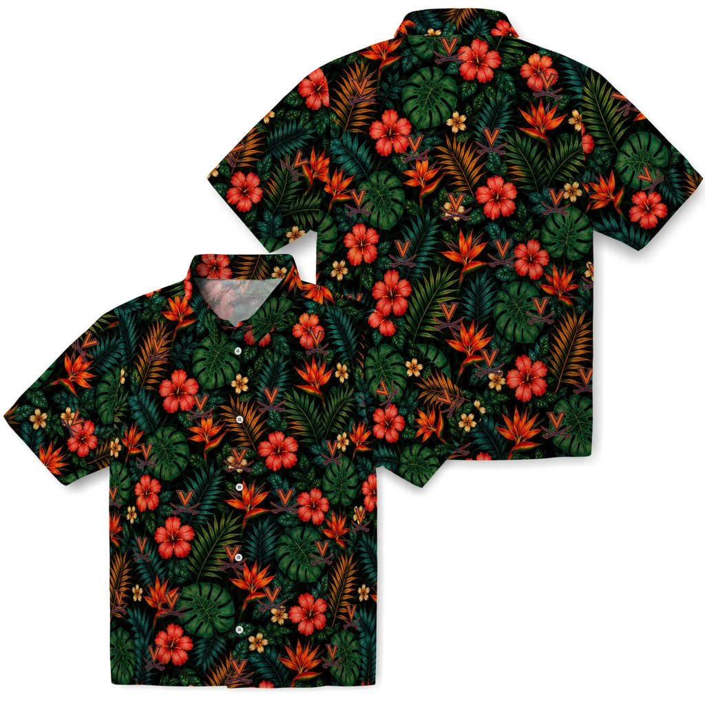 Virginia Cavaliers Hawaiian Shirt - Personalized Dark Green Virginia Cavaliers Hawaiian Shirt - Personalized Dark Green