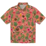Virginia Tech Hokies Hawaiian Shirt - Personalized Coral Pink 1 Virginia Tech Hokies Hawaiian Shirt – Personalized Coral Pink