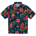 Washington Commanders Hawaiian Shirt - Personalized Burgundy Blue 1 Washington Commanders Hawaiian Shirt – Personalized Burgundy Blue