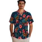 Washington Commanders Hawaiian Shirt – Personalized Burgundy Blue