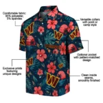 Washington Commanders Hawaiian Shirt – Personalized Burgundy Blue