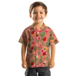 Wisconsin Badgers Hawaiian Shirt – Personalized Coral Pink