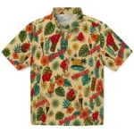 Wisconsin Badgers Hawaiian Shirt - Personalized Cream 1 Wisconsin Badgers Hawaiian Shirt – Personalized Cream